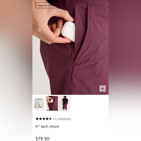 J-crew 9”TEC shorts size 35 - Picture 3 of 11